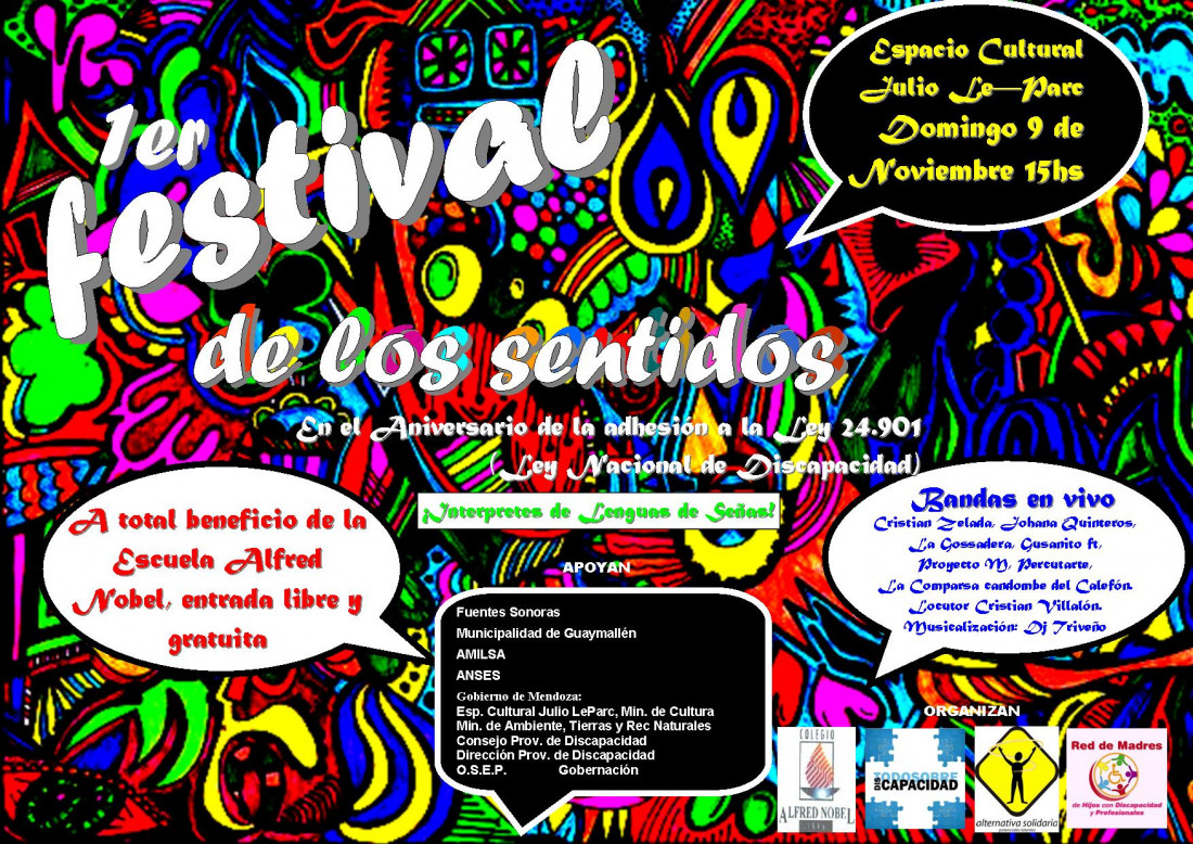 Este domingo se realizará el "Primer Festival de los Sentidos"