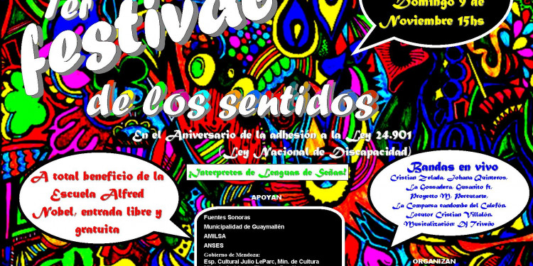 Este domingo se realizará el "Primer Festival de los Sentidos"