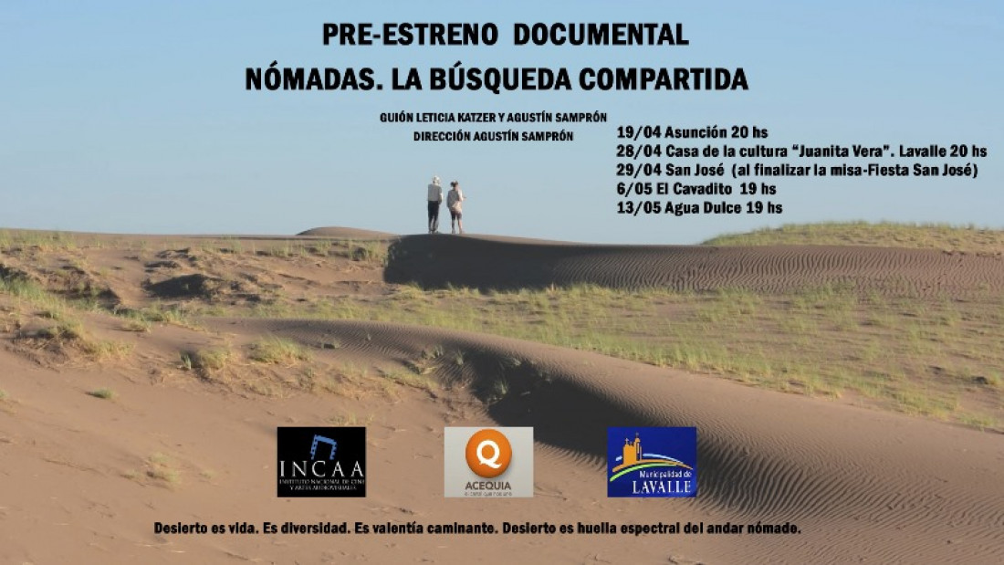 Preestrenaron el documental "Nómadas. La búsqueda compartida"