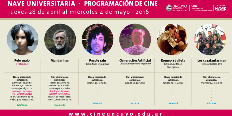 ¿Vamos al cine? Enterate de todo lo que podés ver esta semana en el Cine Universidad