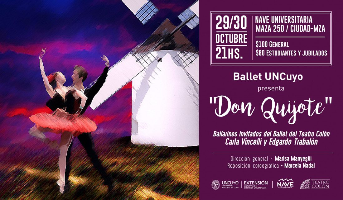 "Don Quijote", un clásico que será interpretado por el Ballet de la UNCuyo