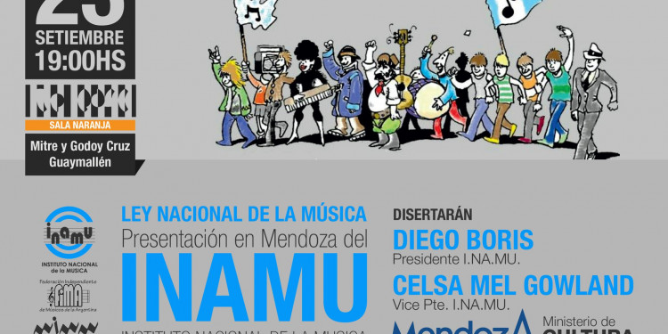 El Instituto Nacional de la Música (INAMU) se presenta en Mendoza