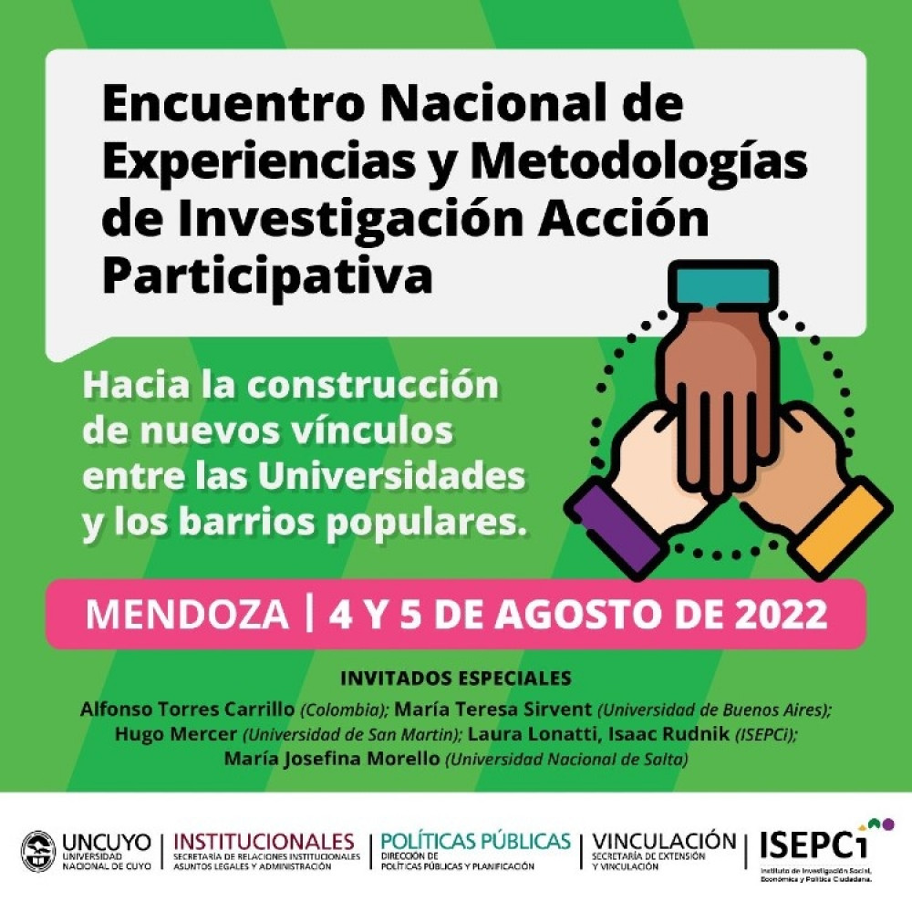 Llega el Primer Encuentro Nacional de Experiencias y Metodologías de Investigación Acción Participativa