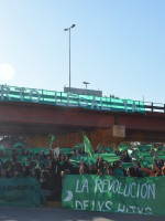 "Puentazo Federal": el Nudo Vial se vistió de verde