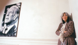imagen Cabezas fotografió a María Kodama, la viuda de Borges, en el Centro Cultural Jorge Luis Borges.