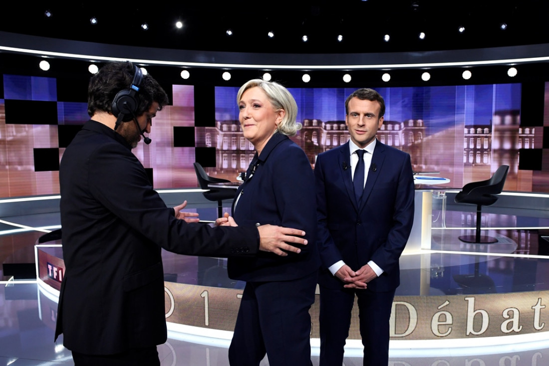Macron y Le Pen justificaron las agresiones en su debate televisivo