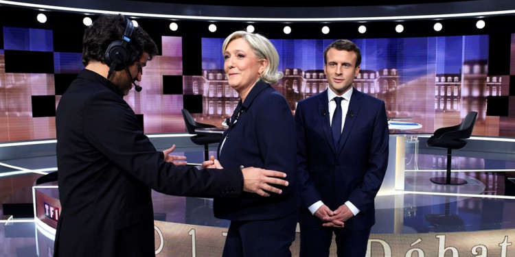 Macron y Le Pen justificaron las agresiones en su debate televisivo