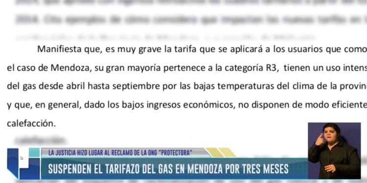 La justicia frenó el aumento de gas en Mendoza