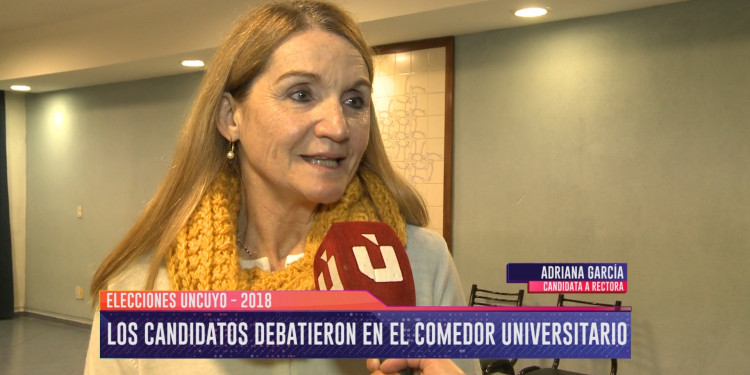 Debate electoral en la UNCUYO: Adriana García
