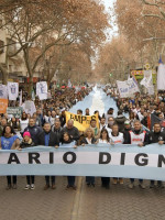 Segundo día de protesta en Mendoza con alto acatamiento en escuelas y hospitales