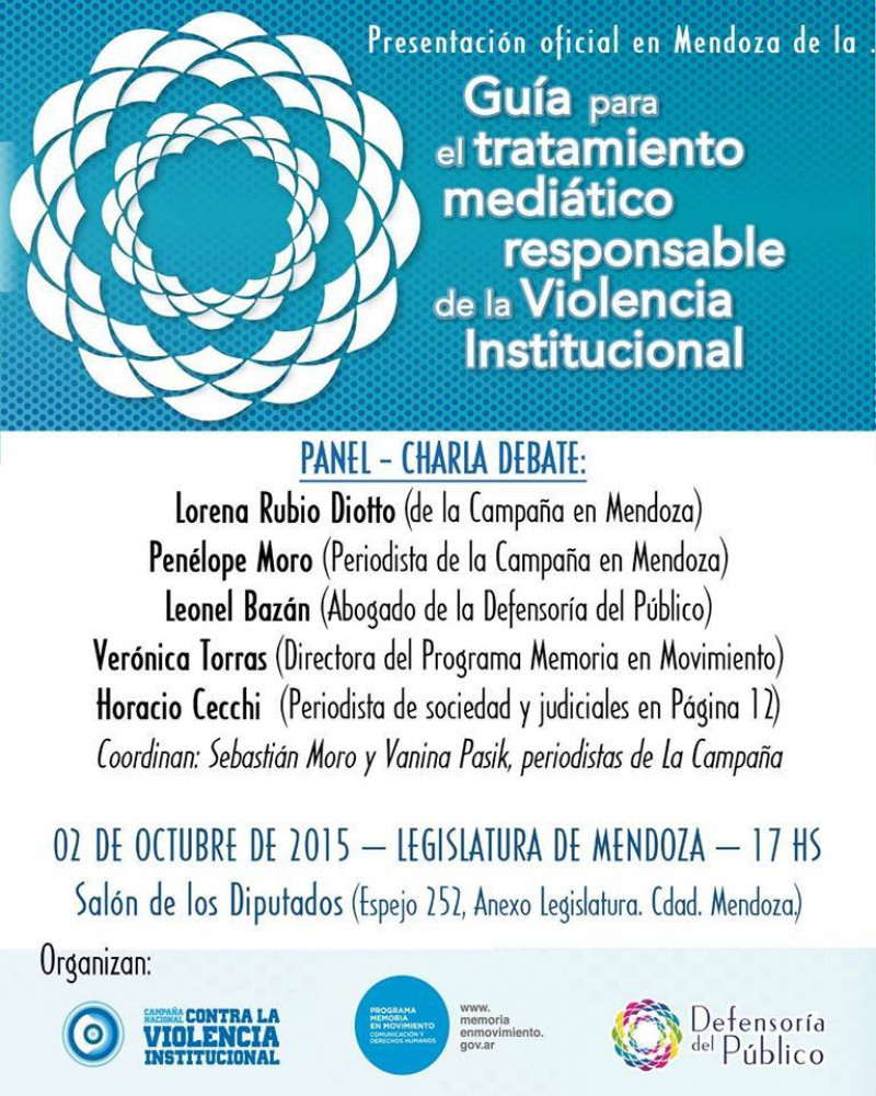 Presentan Guía para el Tratamiento Mediático Responsable de la Violencia Institucional