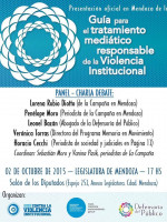 Presentan Guía para el Tratamiento Mediático Responsable de la Violencia Institucional