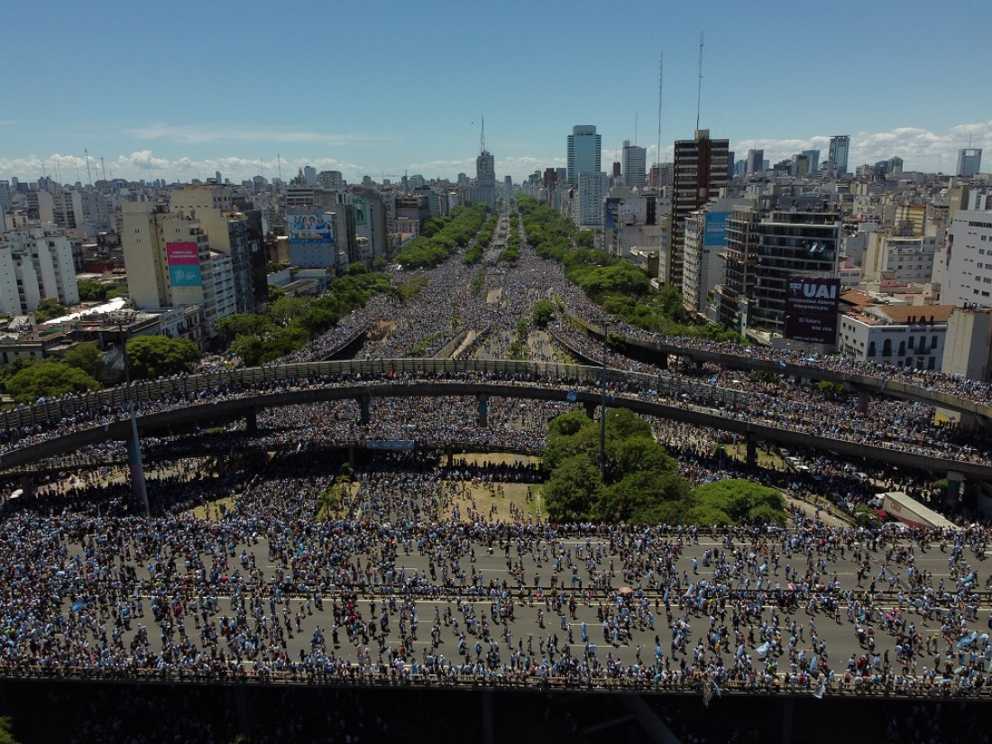 El multitudinario festejo argentino fue tapa de los medios internacionales