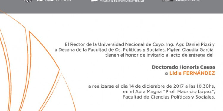 Honoris Causa Lidia Marta Fernandez