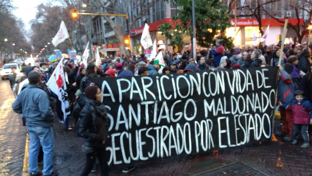 imagen El reclamo por Maldonado también se sintió en Mendoza