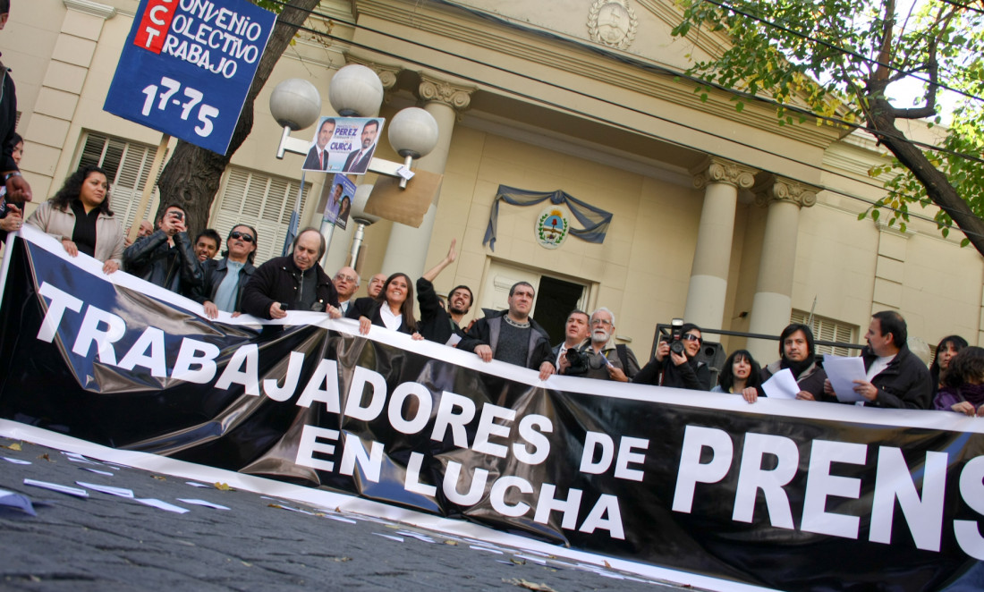Periodistas mendocinos marcharon en contra del Sindicato de Prensa