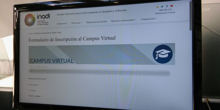 Inadi ofrece una amplia oferta de cursos en su campus virtual de modo gratuito