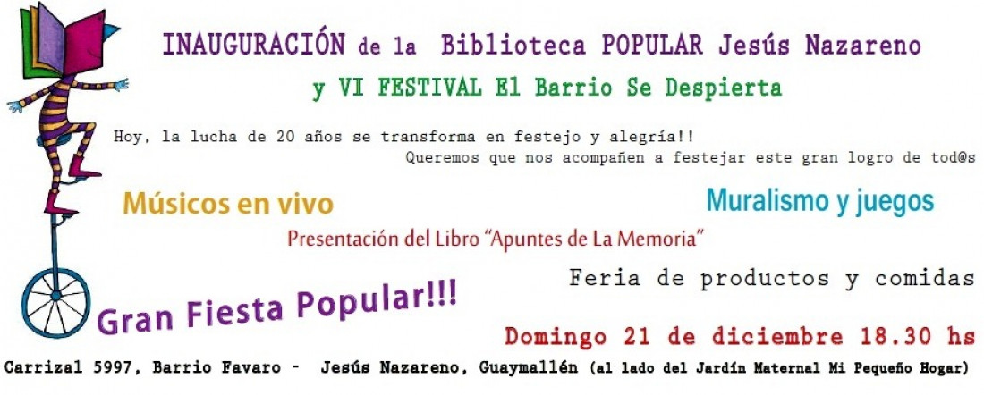 La Biblioteca Popular Jesús Nazareno estrena nuevo edificio