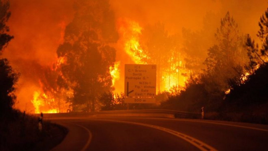 imagen Portugal, en intenso operativo para controlar el incendio forestal