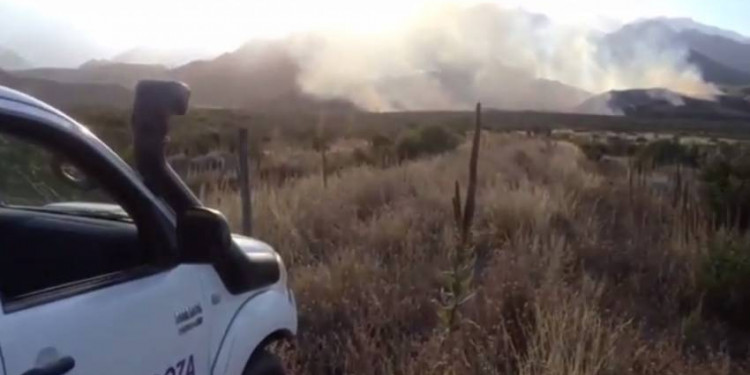 Incendios en el Valle de Uco por las altas temperaturas