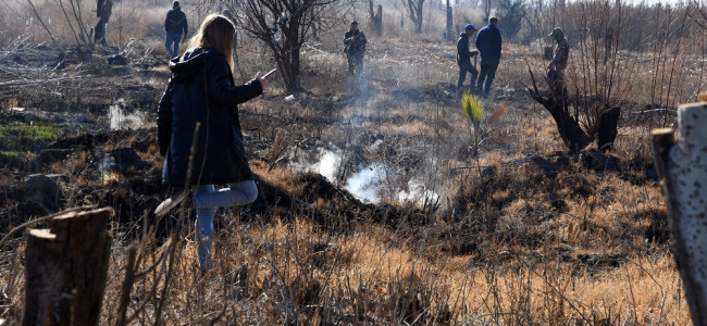 Confirman que el humo subterráneo es turba en combustión