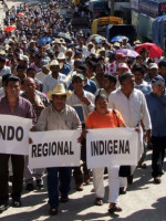 Reprimieron una manifestación de pueblos originarios en Colombia