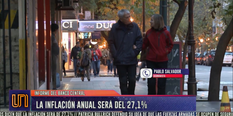 La inflación anual será del 27 %