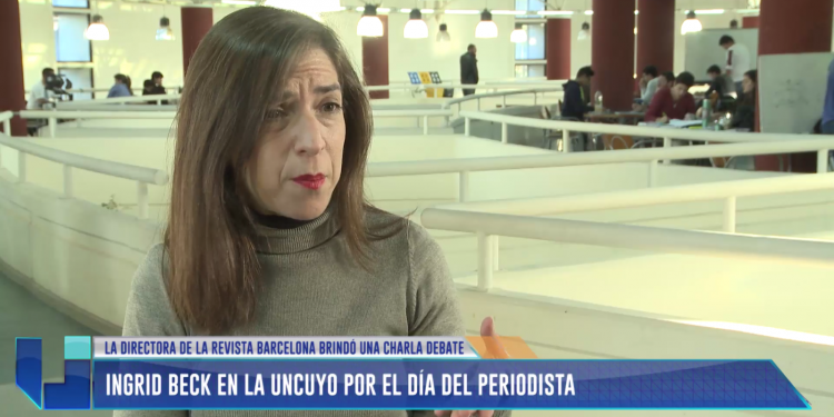 Ingrid Beck estuvo en la UNCuyo por el Día del Periodista