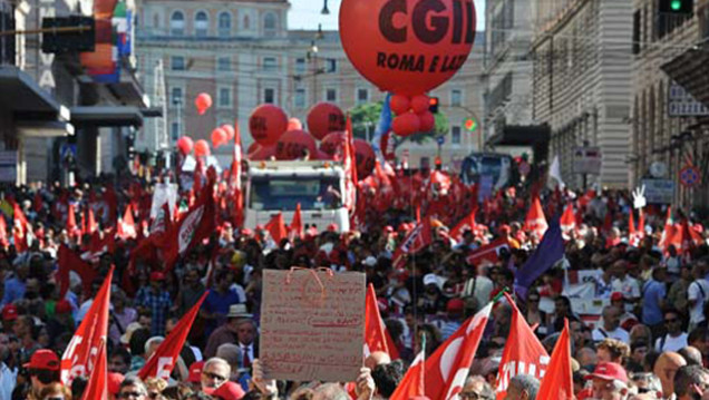 imagen Huelgas enfrentan las medidas de austeridad de Berlusconi y Zapatero