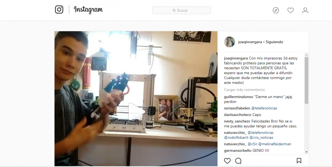 imagen Joaquín Vergara en Instagram