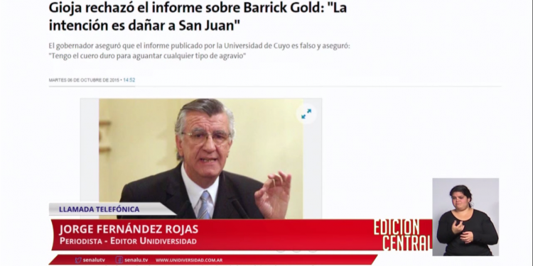 Fuertes críticas del Gobernador Gioja por el informe de la UNCuyo