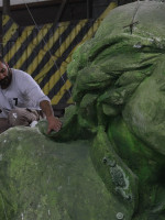Juana Azurduy, en los jardines de la casa Rosada