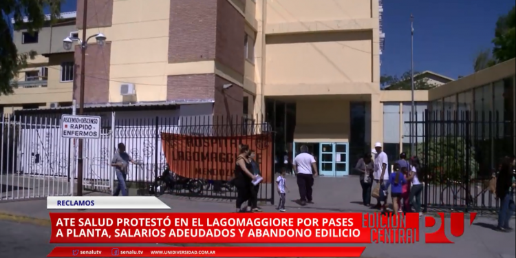 Salarios, pases a planta y el estado del edificio: protesta de ATE en el Lagomaggiore