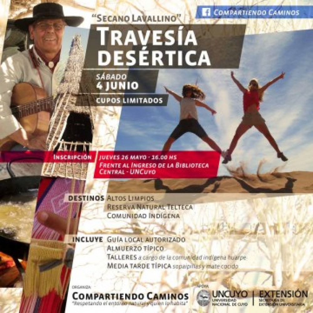 Travesía Desértica para estudiantes, este 4 de junio