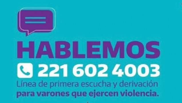 imagen Primer balance de la línea "Hablemos", destinada a varones que ejerzan o hayan ejercido violencia machista