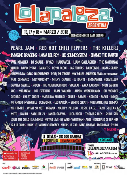 imagen Ahora el lineup del Lollapalooza es invencible