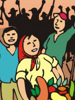 La Unión de Trabajadores Rurales Sin Tierra realiza una marcha por el día Internacional de la lucha campesina