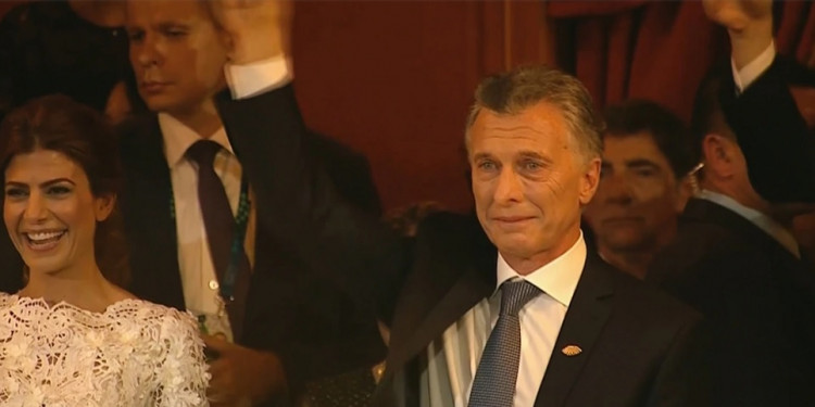 Las lágrimas de Macri en la gala del Teatro Colón