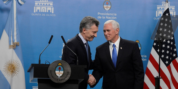 Pence consideró a Argentina aliado clave contra Venezuela