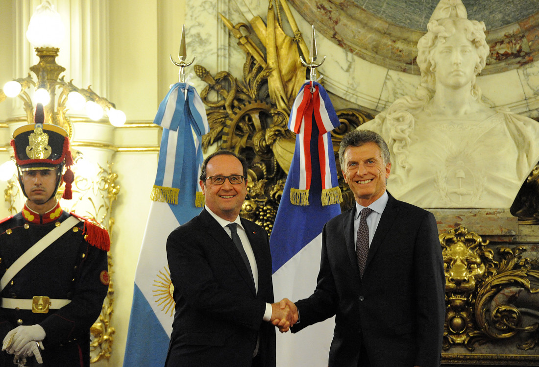 Mauricio Macri recibió al presidente de Francia 