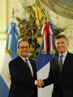 Mauricio Macri recibió al presidente de Francia 