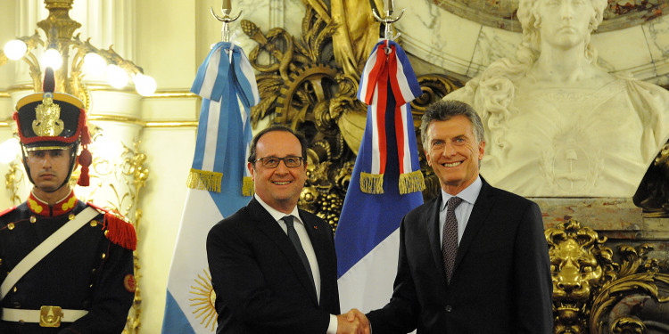 Mauricio Macri recibió al presidente de Francia 