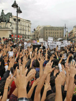 Los "indignados" levantarán el campamento de la Puerta del Sol el próximo domingo