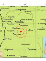 Tembló en Mendoza y el epicentro se ubicó en Tunuyán