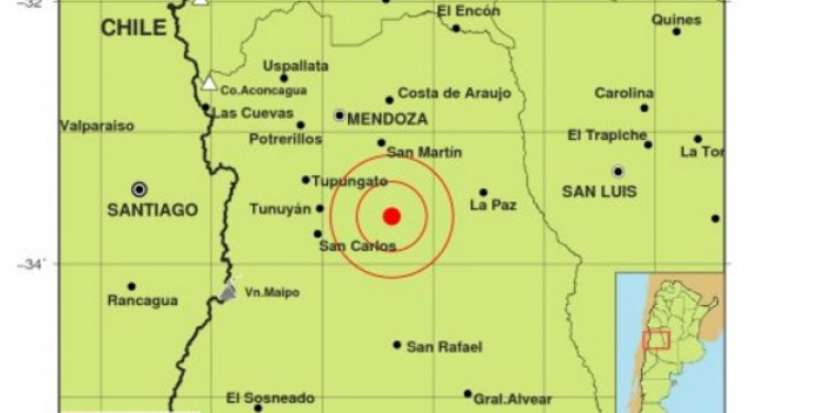 Tembló en Mendoza y el epicentro se ubicó en Tunuyán