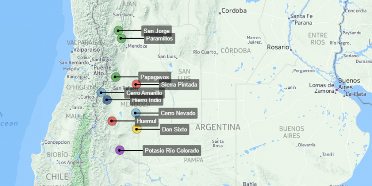 El mapa de los proyectos mineros frenados en Mendoza