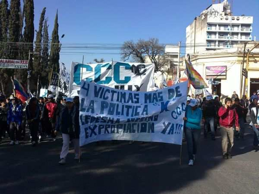 Protestas de la CCC por los dos nuevos detenidos con motivo del desalojo de tierras en Ledesma