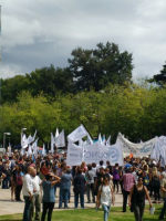 Los maestros coparon las calles del centro