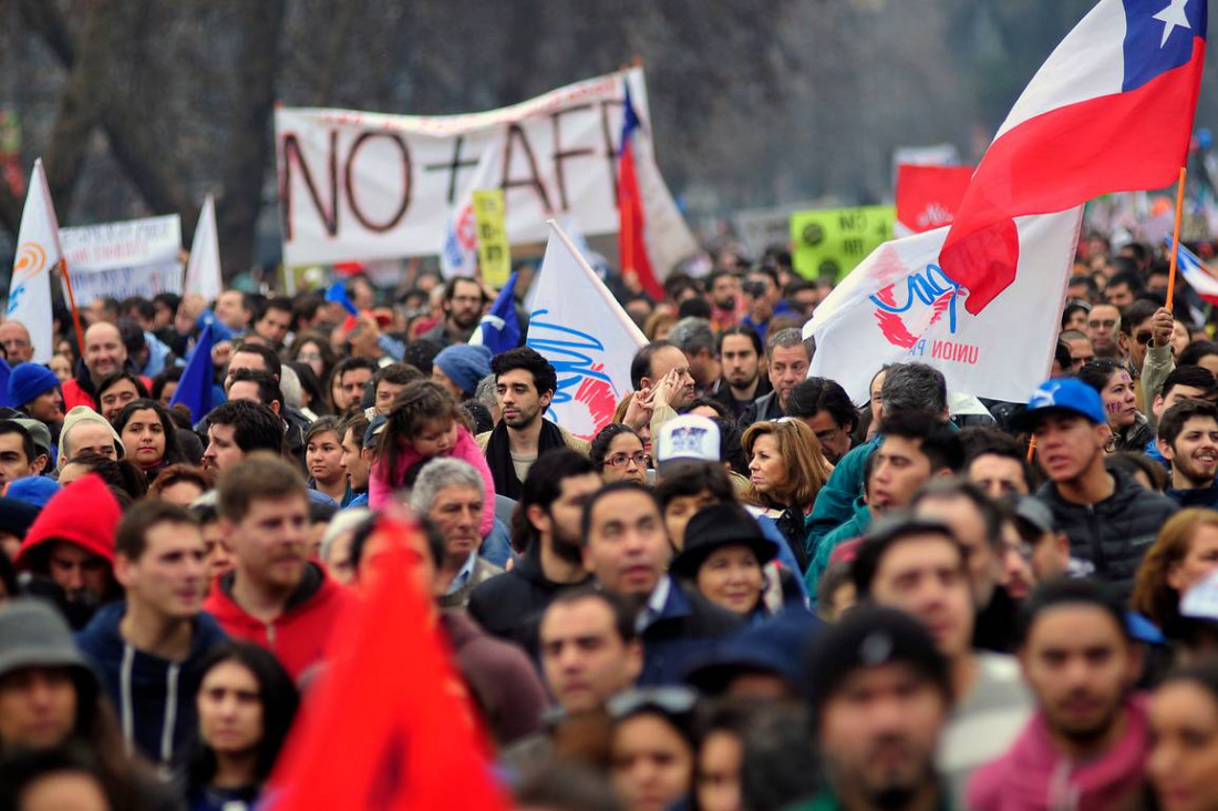 Manifestaciones contra el sistema de pensiones en Chile