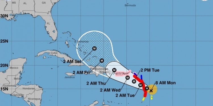El huracán María ya es categoría 2 y llegará esta noche a las islas del Caribe